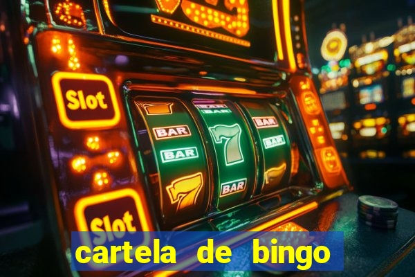 cartela de bingo pra imprimir